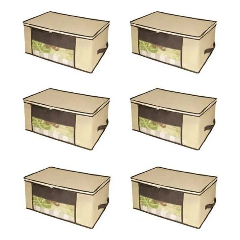Organizador Guarda Roupa Multiuso Kit 6x Unidades 45x45x20cm