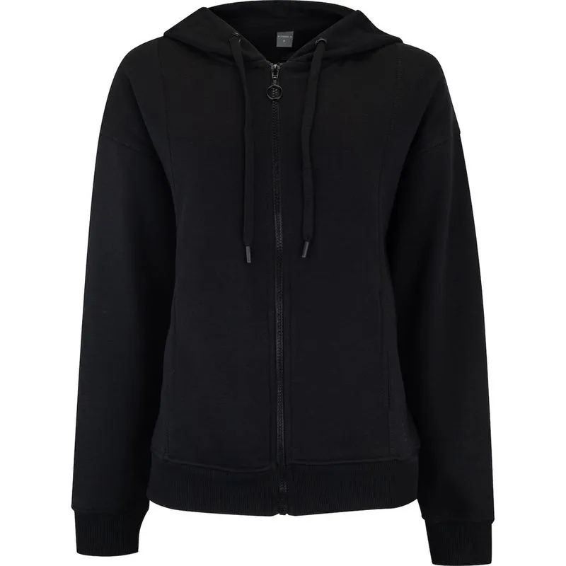 Jaqueta de Moletom Feminina Oxer com Capuz Fleece com Bolso Externo