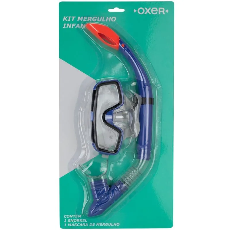 Kit de Mergulho Oxer Polybag Snorkel e Máscara Infantil