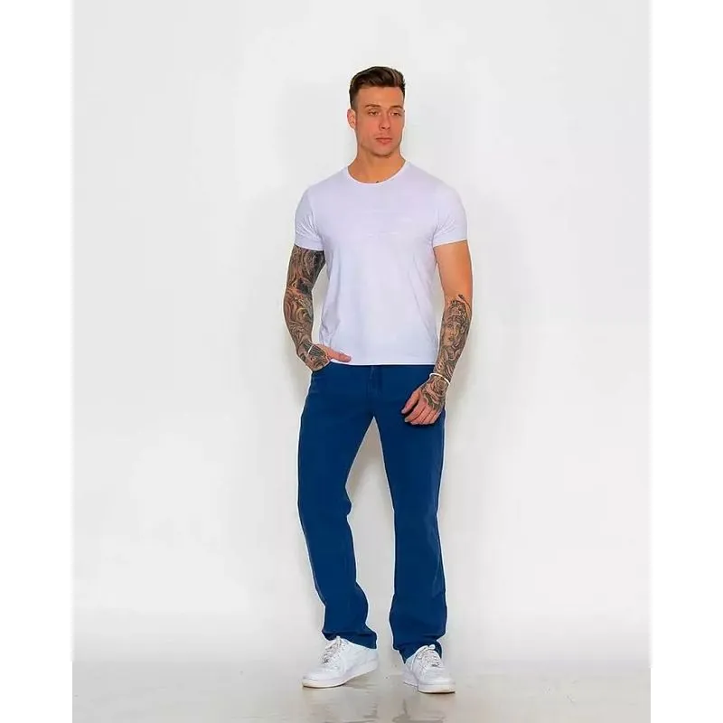 Calça Jeans Masculina Basica Reta - 35154 Tam 38 A 46