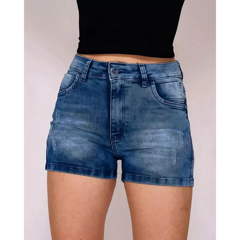Shorts Jeans Feminino Regular 38170 Básico 38 A 46