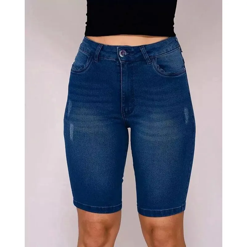 Bermuda Jeans Feminina Pedal Regular El - 38641 Tam 38 A 46