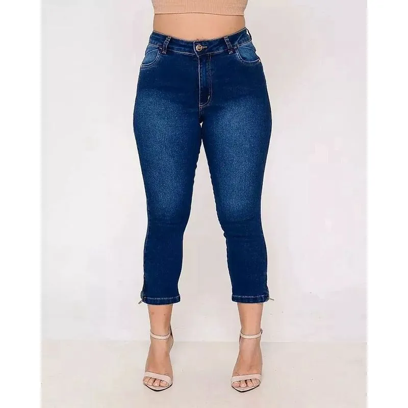 Calça Jeans Capri Femina Regular 38668 Tam 38 A 46