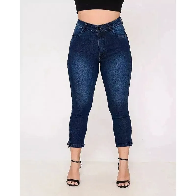 Calça Jeans Capri Feminina Regular 38777 Tam 38 A 46