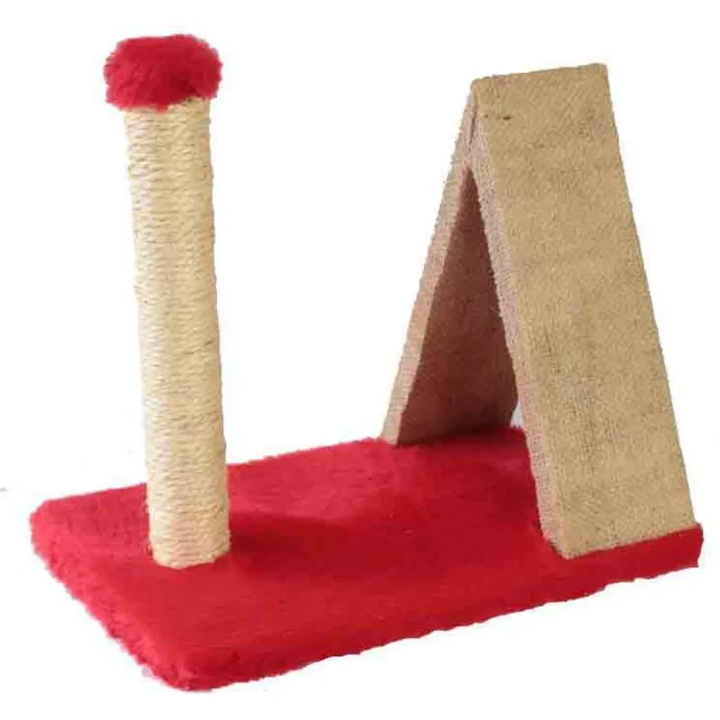 Arranhador Mini Poste Com Triângulo - Vermelho