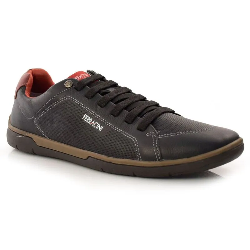 Sapatênis de Couro Masculino Ferracini Preto 7252 41