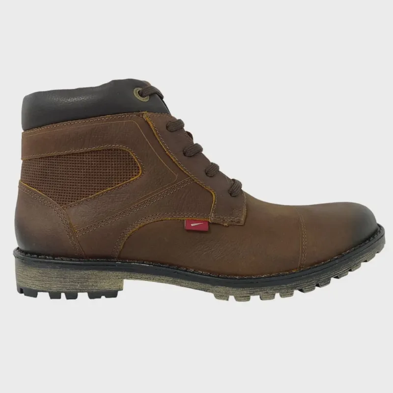 Bota Ferracini Cross Cano Médio Masculina Marrom