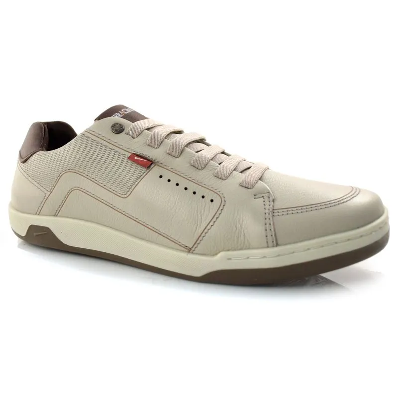 Sapatênis Masculino de Couro Ferracini Off White 7054 42
