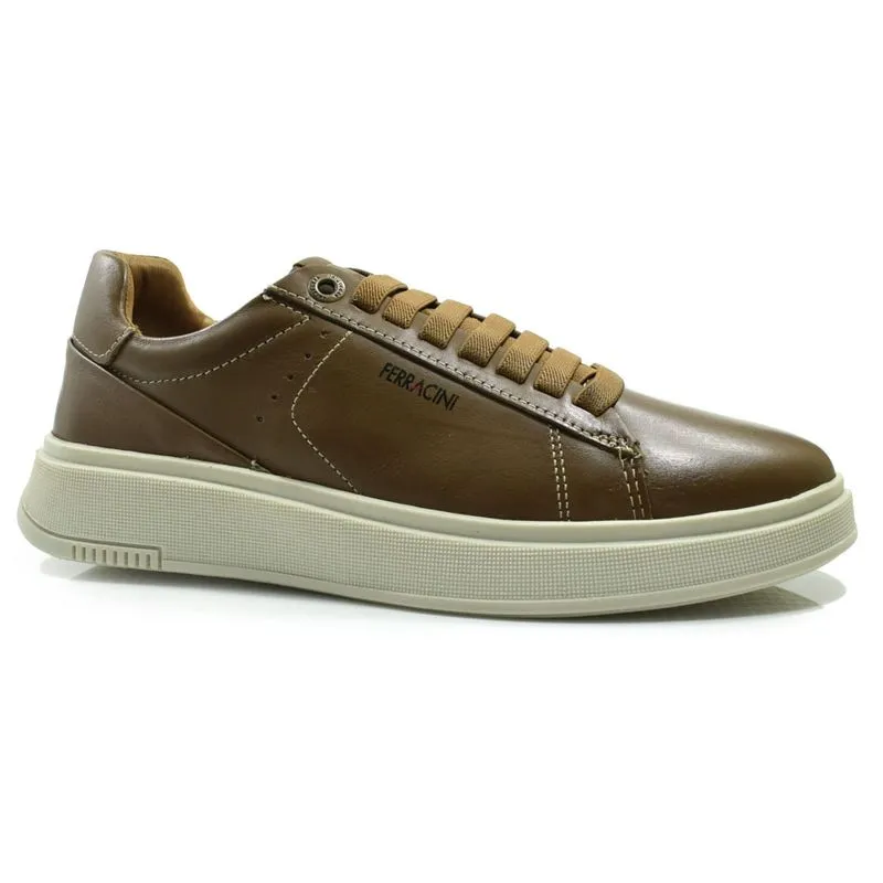 Tênis de Couro Masculino Ferracini Logan Marrom 9312 40
