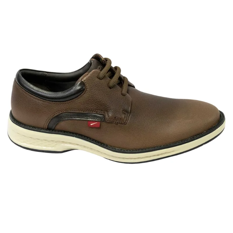 Sapato Ferracini 5746-664I Couro Natural Marrom