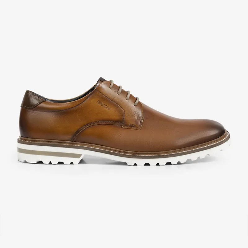 Sapato de Couro Masculino Ferracini Cincy - Marrom Whisky