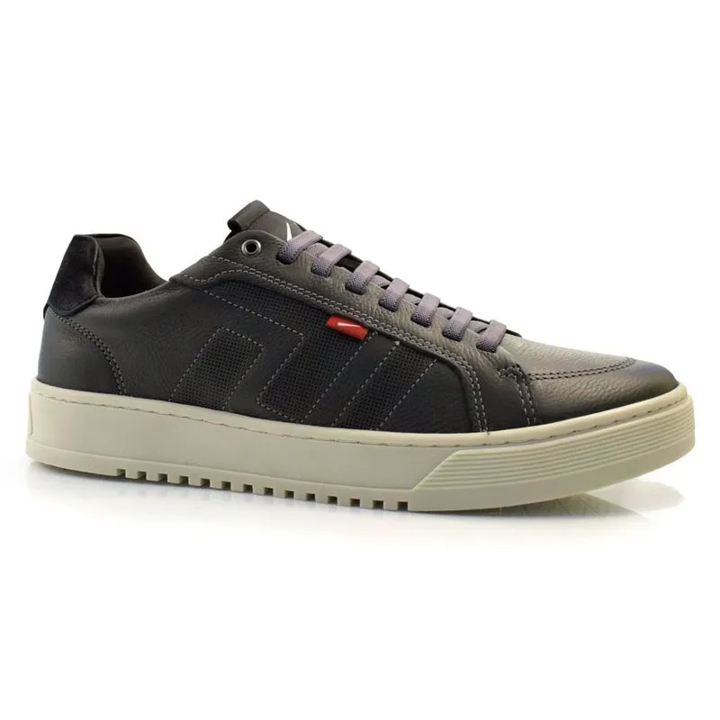 Sapatênis de Couro Masculino Ferracini City Cinza 9131 43