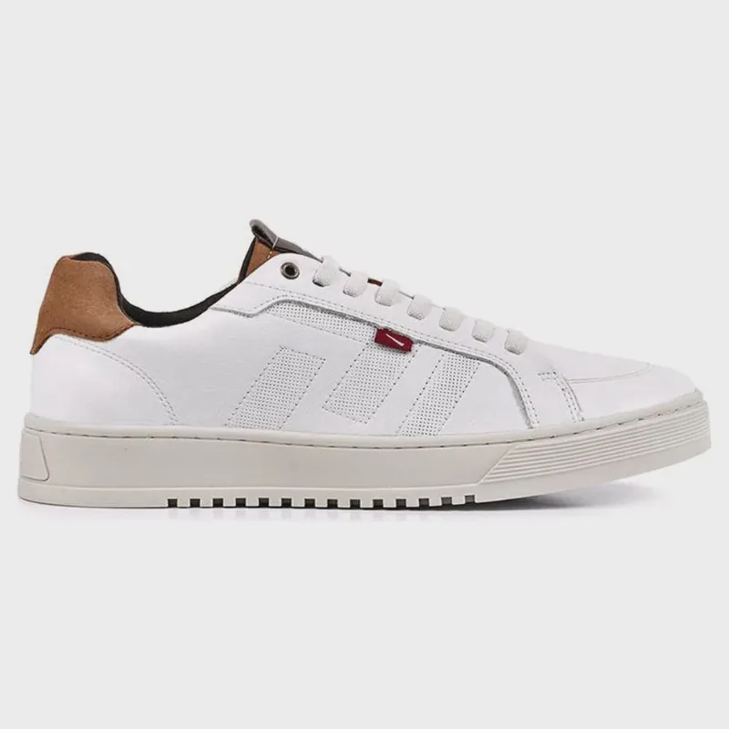 Sapatênis Masculino Easy Branco Caramelo Ferracini 9131-694B