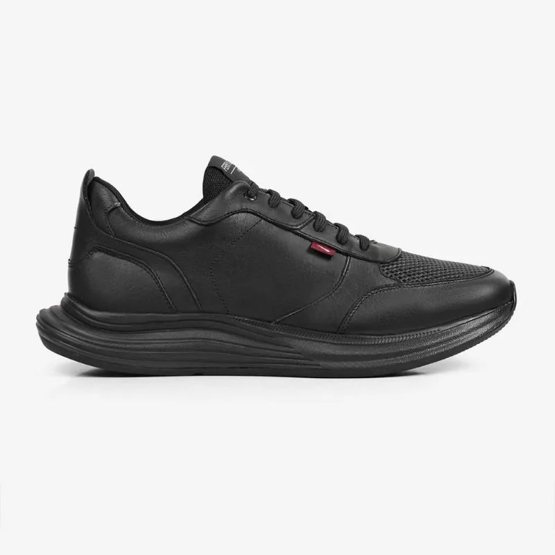 Tênis de Couro Casual Masculino Ferracini Moove Preto