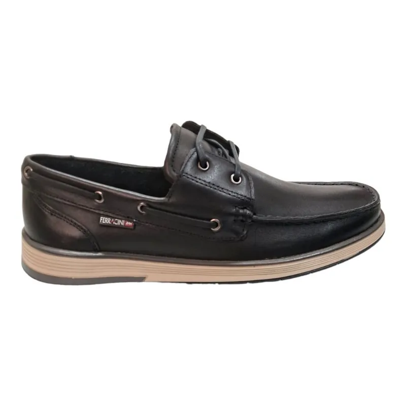 Mocassim em Couro Masculino Ferracini Ultra Summer - Preto
