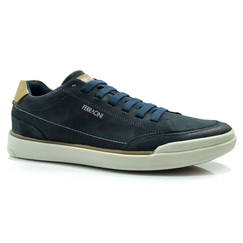 Sapatênis Masculino de Couro Ferracini Azul 1056 38