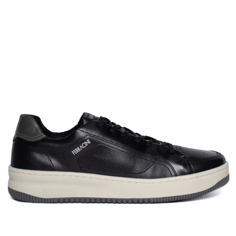 Sapatênis Masculino Ferracini Napa Conforto Preto/Cinza - 39