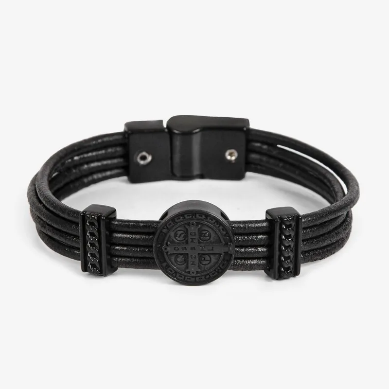 Pulseira Ferracini em Couro STL005A Pulseira Ferracini Trançada em Couro STL005A GG
