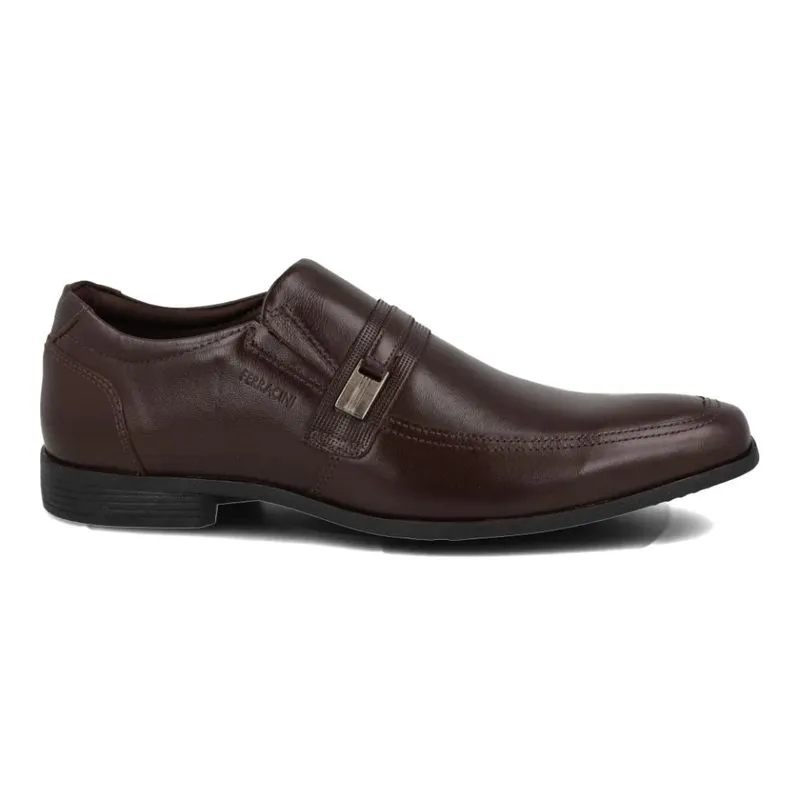 Sapato Ferracini Slip On Masculino Marrom 42