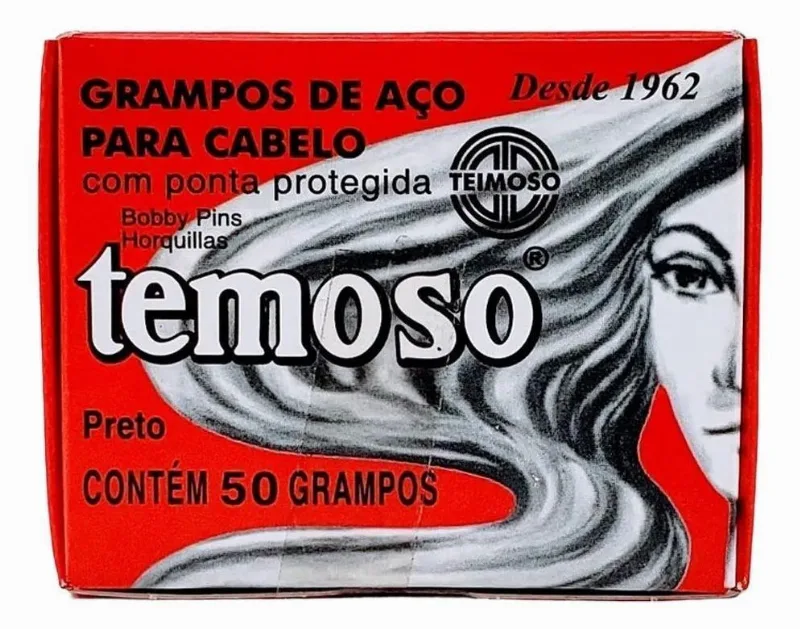 3x Temoso Grampos De Aço Para Cabelo Com 50 Unidades Nº5 Pre