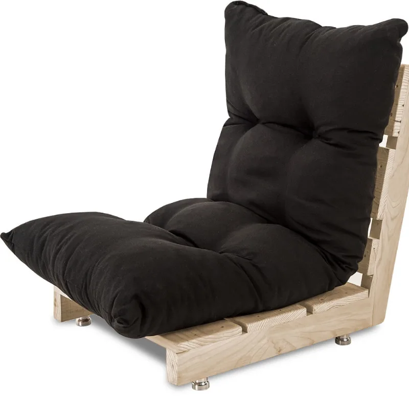 Futon Dobrável de Espuma Solteiro Preto 120x60cm bf Colchões