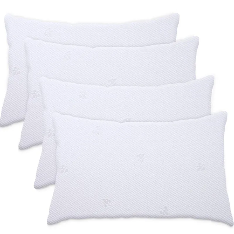 Kit 4 Protetor Impermeável de Travesseiro 100% Silencioso de Malha Premium 50x70cm - bf Colchões