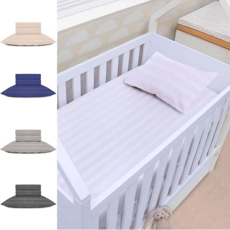 Jogo De Cama Lençol Para Berço Bebê 100% Algodão Percal 300 Fios Premium 60x130cm - bf Colchões