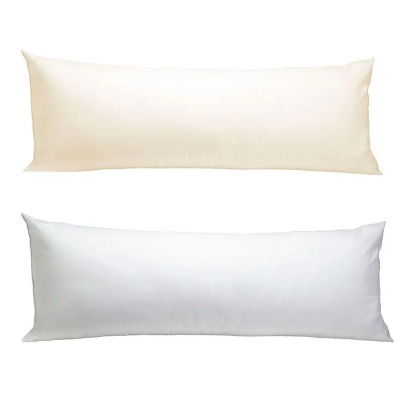 Kit 2 Fronhas De Travesseiro De Corpo Percal 180 Fios 130x40cm - bf Colchões