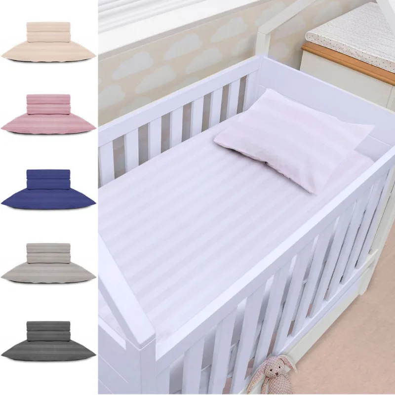 Jogo De Lençol Para Chiqueirinho Cercadinho Mini Berço 100% Algodão Percal 300 Fios Premium 70x100cm - bf Colchões