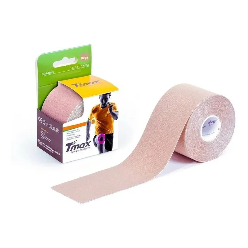 Fita Tape Bandagem Adesiva Elástica Tmax Original - Bege