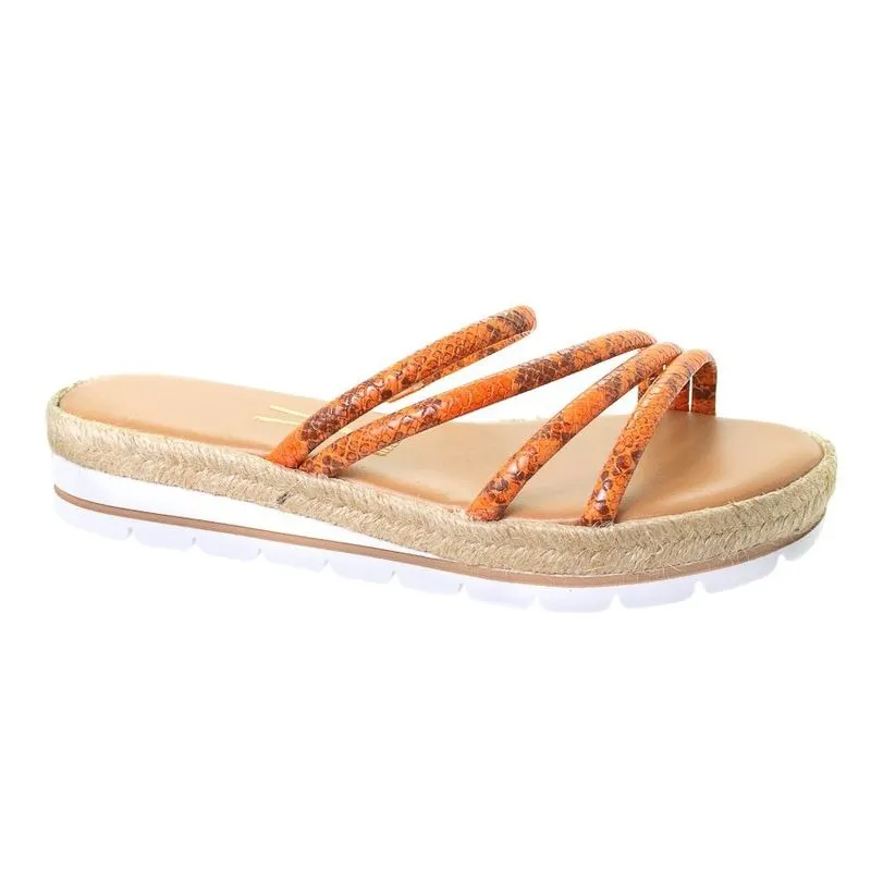 Tamanco feminino vizzano flatform tiras cobra