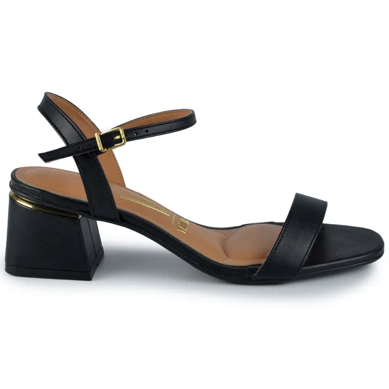 Sandália Vizzano Feminina Salto Alto Bloco 6428.101 PELICA 7286 PELICA PRETO 34