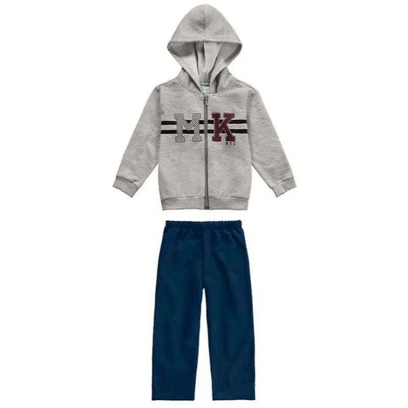 Conjunto Infantil Menino Meia Estação com Estampas Sortidas 1/3 - 1000064590-CINZA MEDIO-2