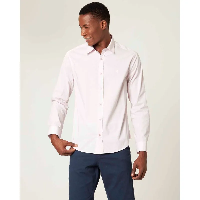 Camisa Básica Masculina Gola Esporte Em Tricoline Rosa - M