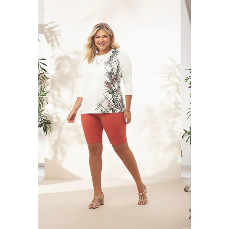 Blusa Feminina Manga Longa 7/8 Malwee Wee Plus