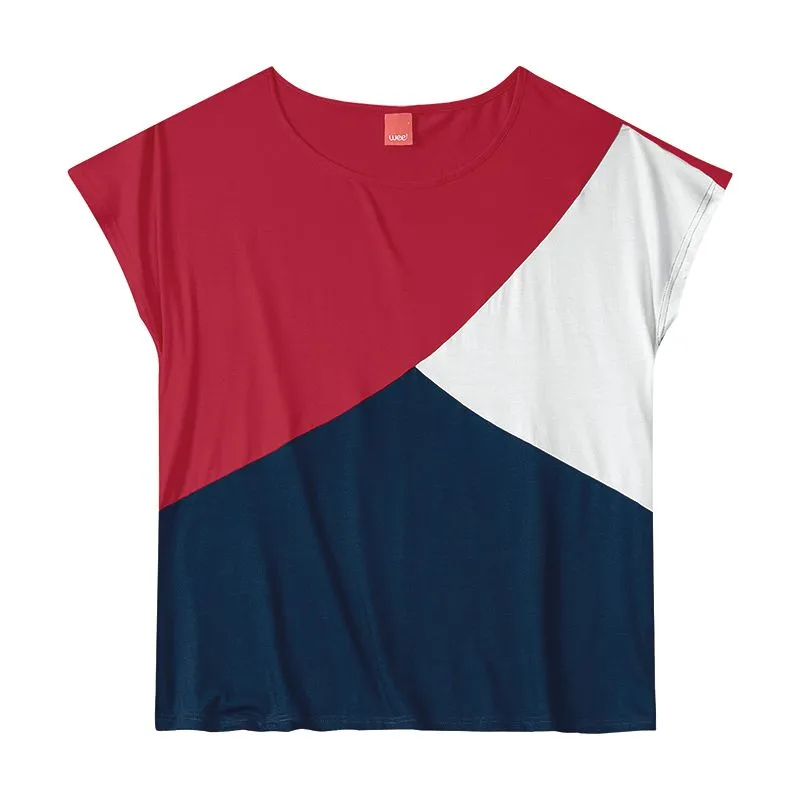Blusa Plus Size Feminina Com Estampa Multicolor PP/XGG - 1000070604-VERMELHO-P
