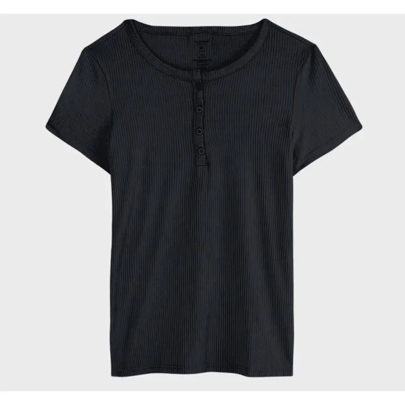 Blusa Feminino Viscose Stretch Canelada Manga Curta 70953 - Malwee