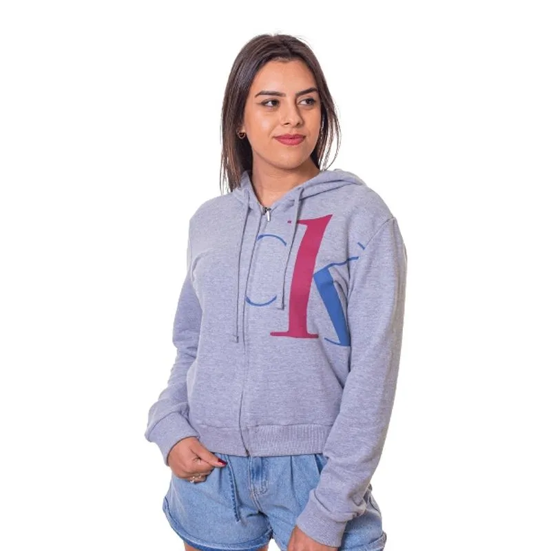 Jaqueta moletom feminina calvin klein mescla