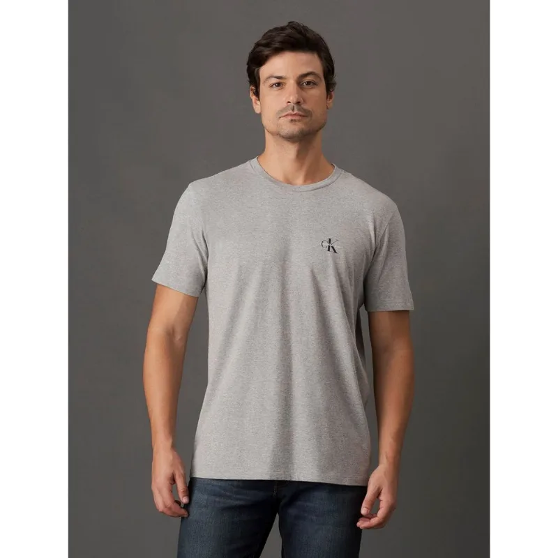 Camiseta Masculina Básica Estampa Logo Reissue No Peito Calvin Klein Jeans - Mescla Camiseta Masculina Básica Estampa Logo Reissue No Peito Calvin Klein Jeans Mescla m