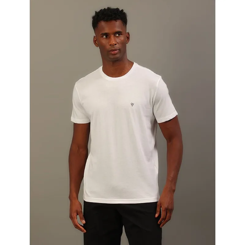 Camiseta Masculina Estampa Ômega No Peito Calvin Klein Jeans - Branco Camiseta Masculina Estampa Ômega No Peito Calvin Klein Jeans Branco Pp