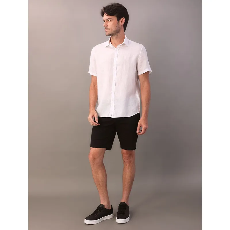 Camisa Masculina Cannes Linen Calvin Klein Jeans - Branco Camisa Masculina Cannes Linen Calvin Klein Jeans Branco 6