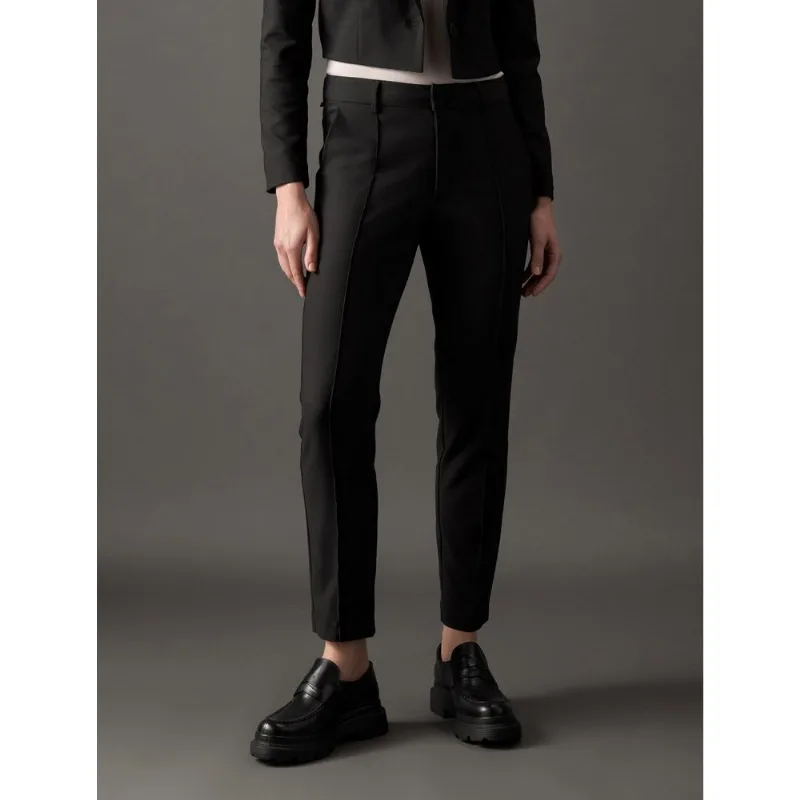 Calça Alfaiataria Com Nervuras Calvin Klein - Preto Calça Alfaiataria Com Nervuras Calvin Klein Preto 36