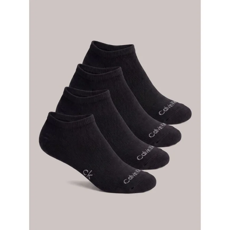 Kit 4 Pares Meia Sapatilha Calvin Klein - Preto Kit 4 Pares Meia Sapatilha Calvin Klein Preto 34a38