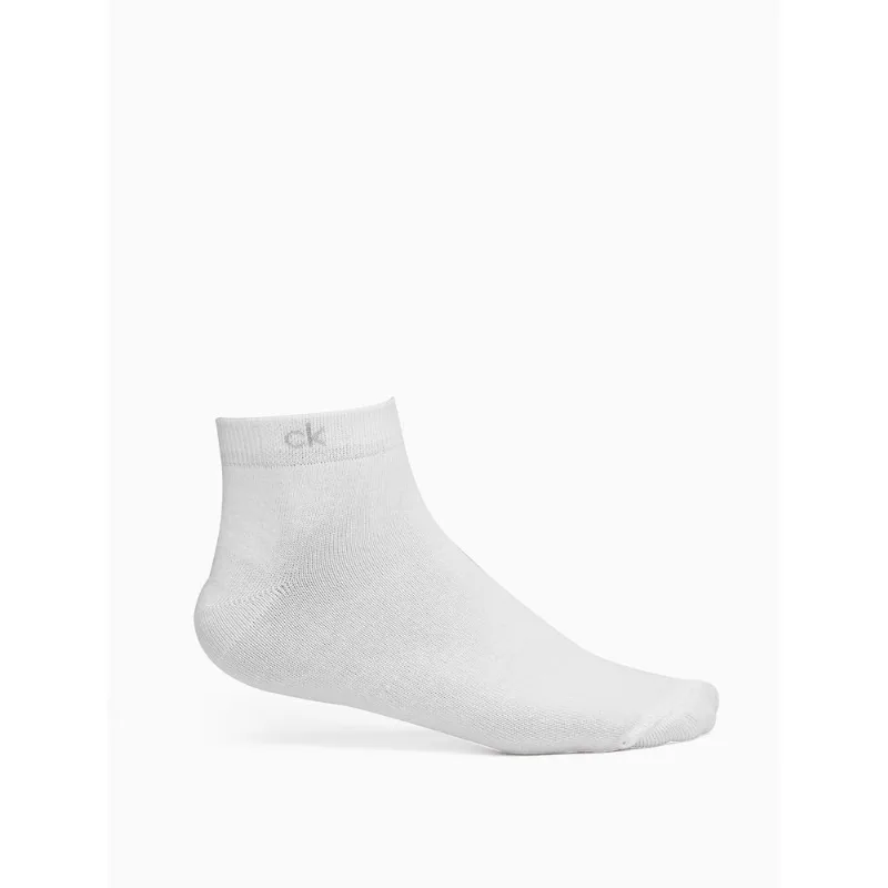 Kit 3 Pares de Meia Cano Curto Calvin Klein - Branco Kit 3 Pares de Meia Cano Curto Calvin Klein Branco 39a44