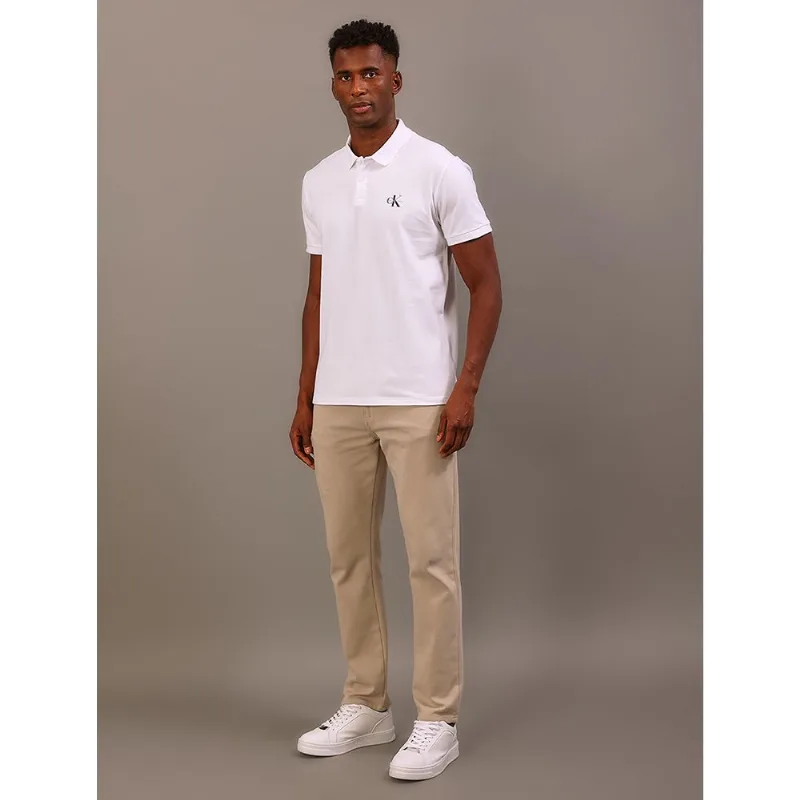 Polo Masculina Manga Curta Re Issue Calvin Klein Jeans - Branco Polo Masculina Manga Curta Re Issue Calvin Klein Jeans Branco m