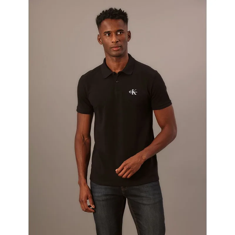 Polo Masculina Manga Curta Re Issue Calvin Klein Jeans - Preto Polo Masculina Manga Curta Re Issue Calvin Klein Jeans Preto Ggg