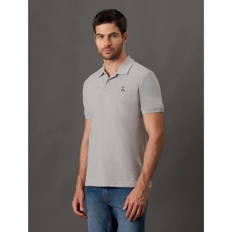 Polo Masculina Manga Curta Re Issue Calvin Klein Jeans - Cinza Polo Masculina Manga Curta Re Issue Calvin Klein Jeans Cinza Ggg