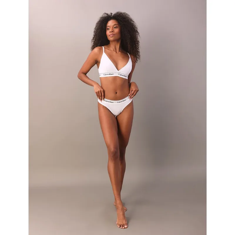 Top Triangulo Modern Cotton Calvin Klein Underwear Claro - Branco Top Triangulo Modern Cotton Calvin Klein Underwear Claro Branco m