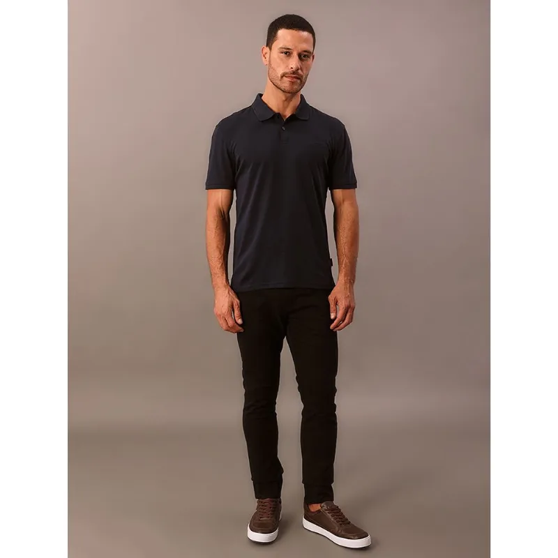 Polo Masculina Liquid Touch Calvin Klein - Azul Marinho Polo Masculina Liquid Touch Calvin Klein Azul Marinho Ggg