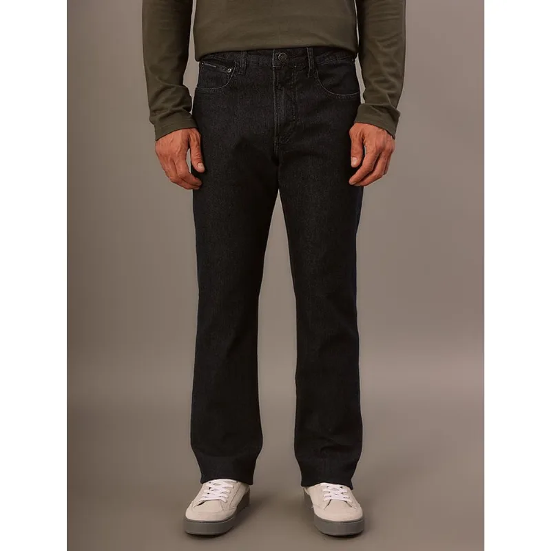 Calça Jeans Masculina Straight Boca Justa Calvin Klein Jeans - Azul Marinho Calça Jeans Masculina Straight Boca Justa Calvin Klein Jeans Azul Marinho 48